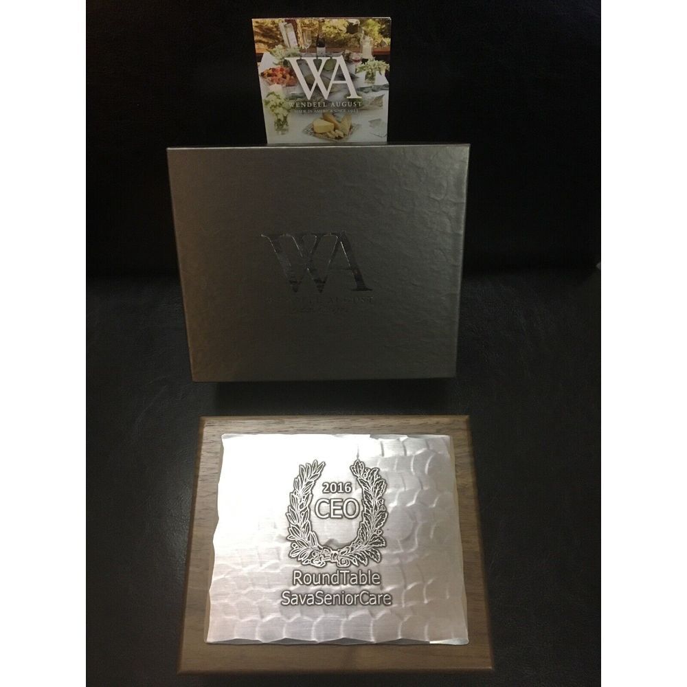 New NIB‎ WENDELL AUGUST Wooden Box With FORGE Aluminum Top